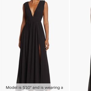 Athen plunging v-neck maxi dress